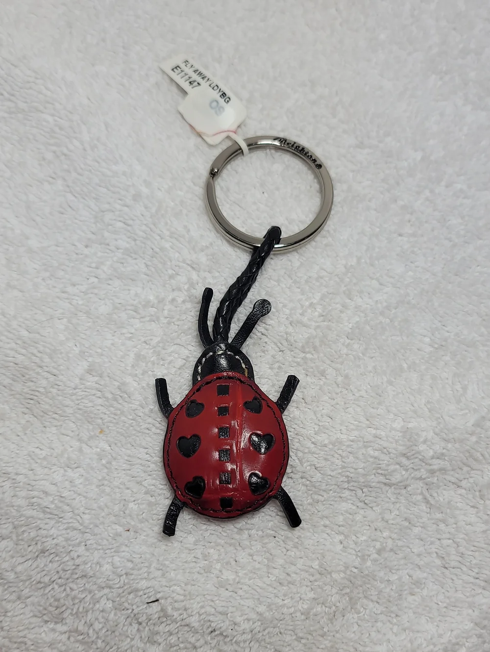 Brighton Leather Ladybug Keychain NWT